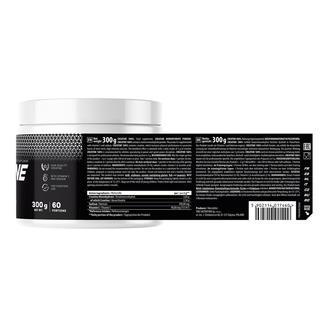 TREC Nutrition Creatine 100% 300g sudetis