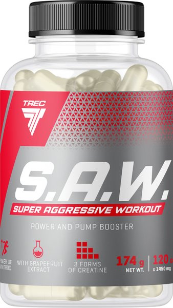 Trec Nutrition SAW 120 kapsulių kaina akcija