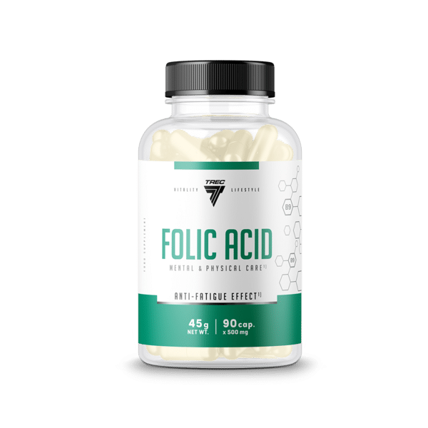 Trec Vitality Folic Acid 90 kaps. kaina