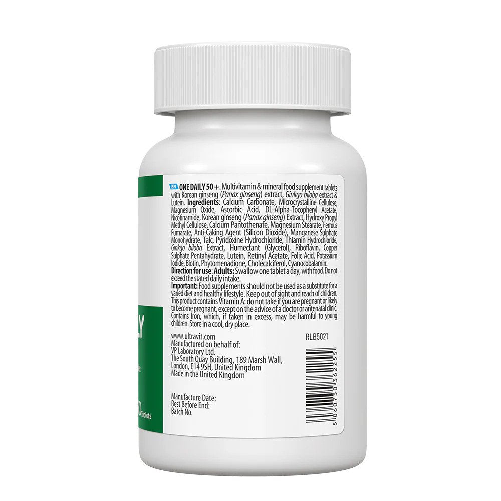 UltraVit OneDaily 50+, 60 caplets vartojimas