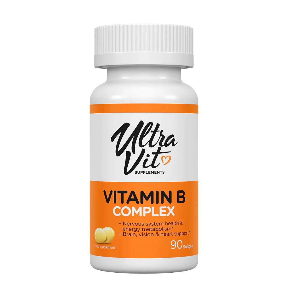 UltraVit Vitamin B complex 90 softgels kaina