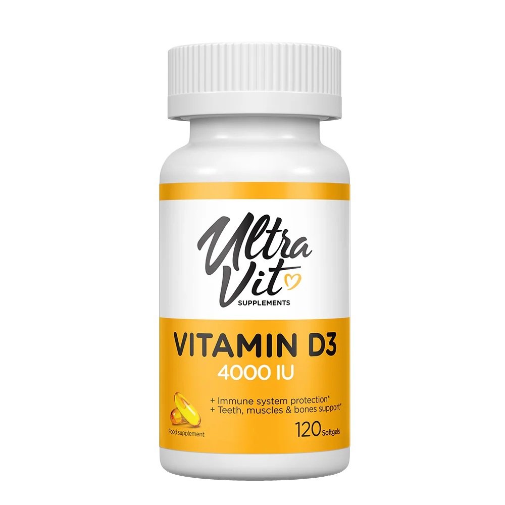UltraVit Vitamin D3 4000IU 120 softgels kaina
