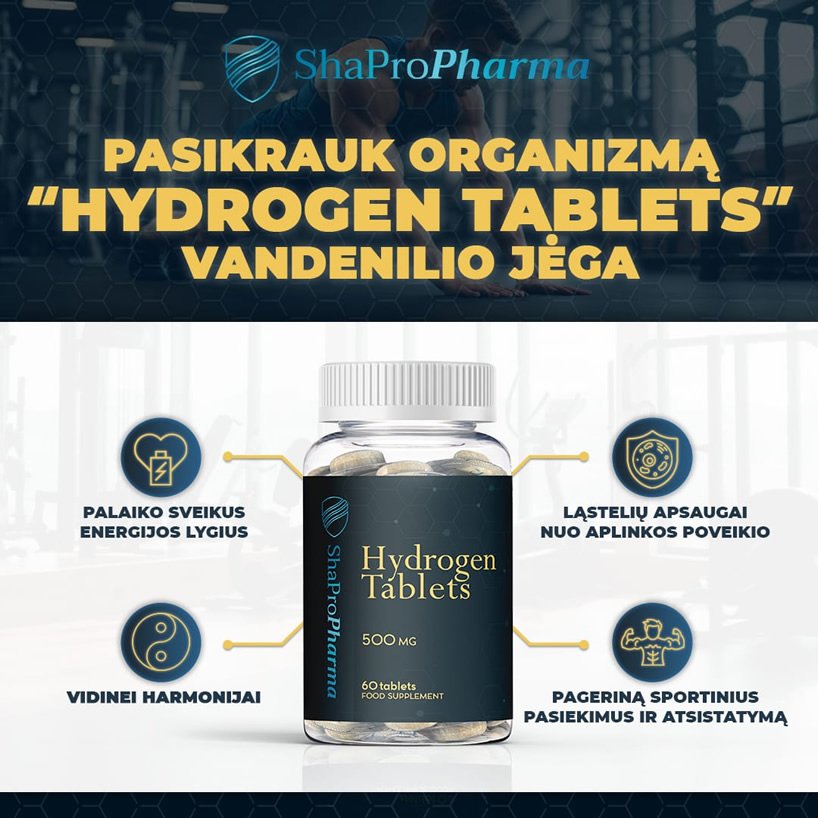 vandenilio tableciu privalumai