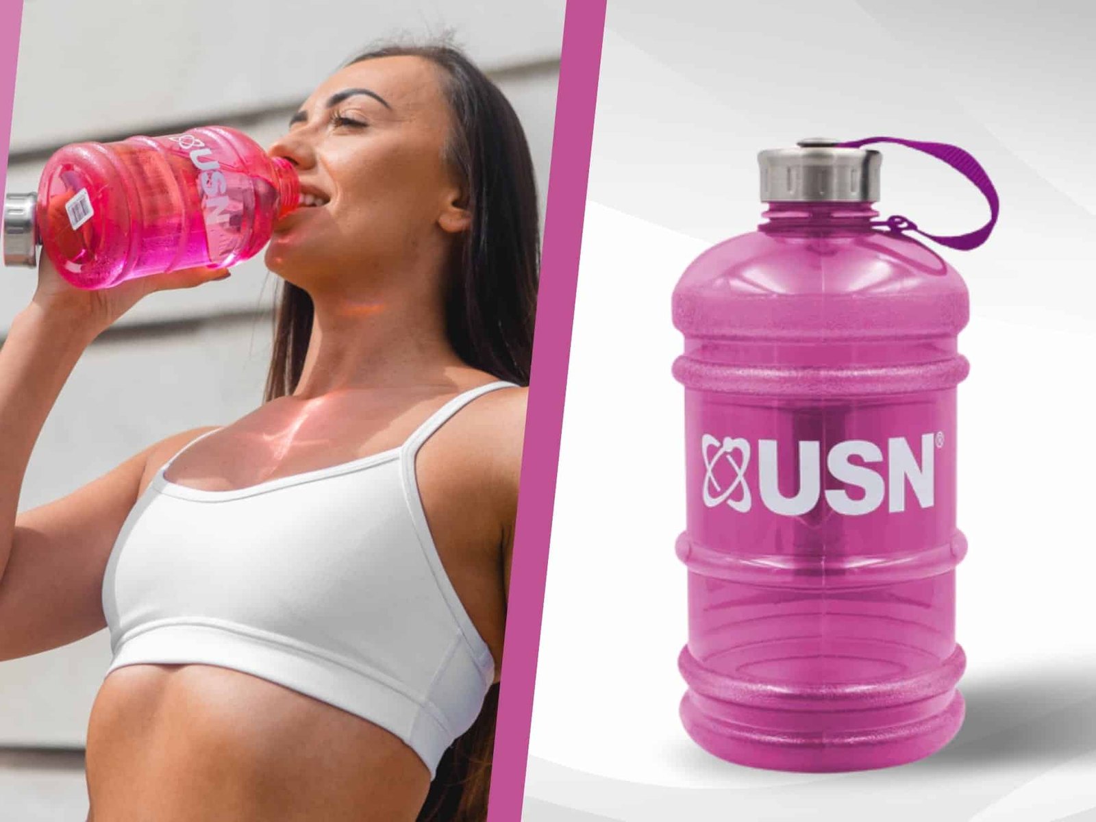 Water Jug USN - 1L - Pink baneris mergina geria