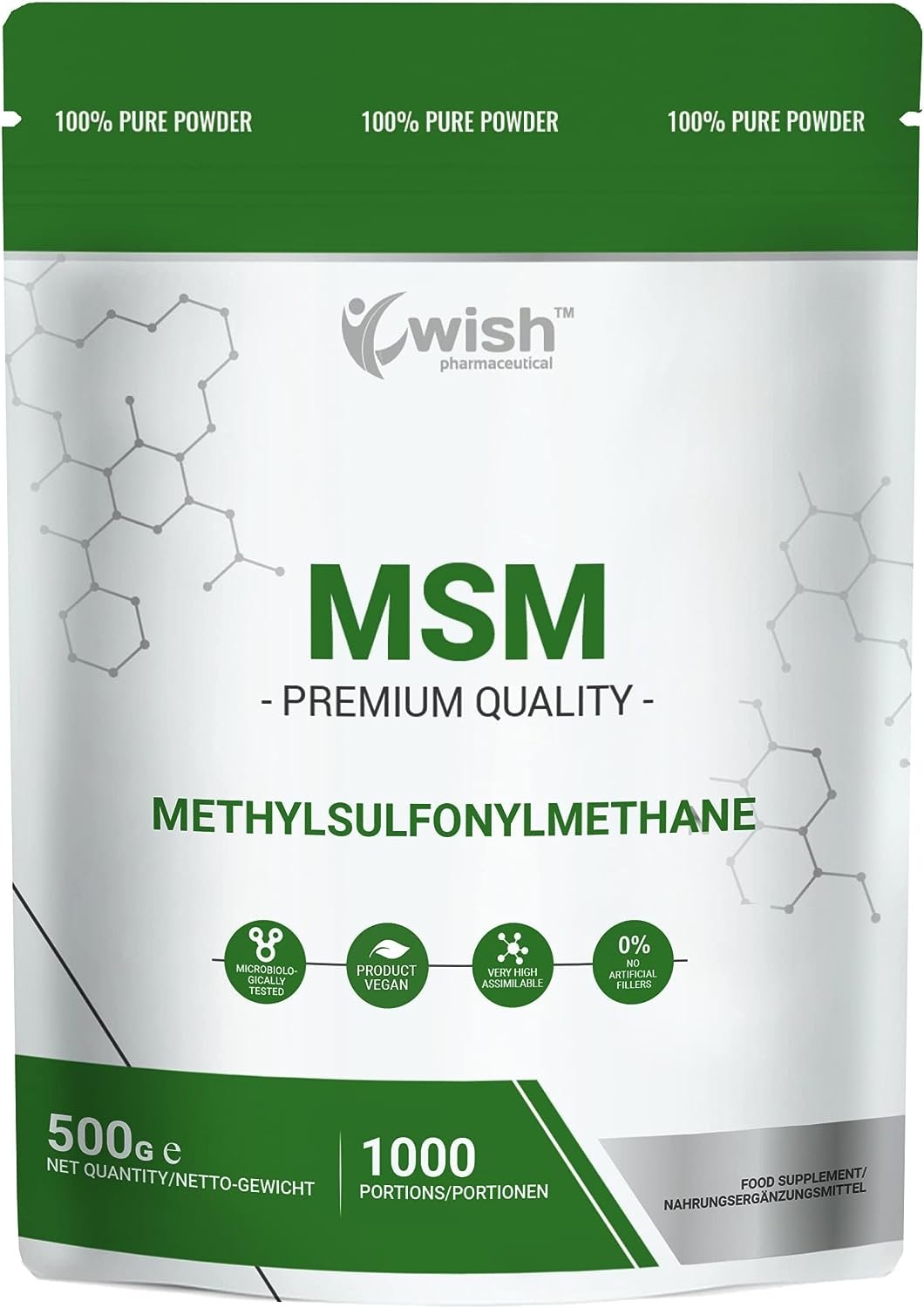 WISH PHARMACEUTICAL MSM 500g kaina