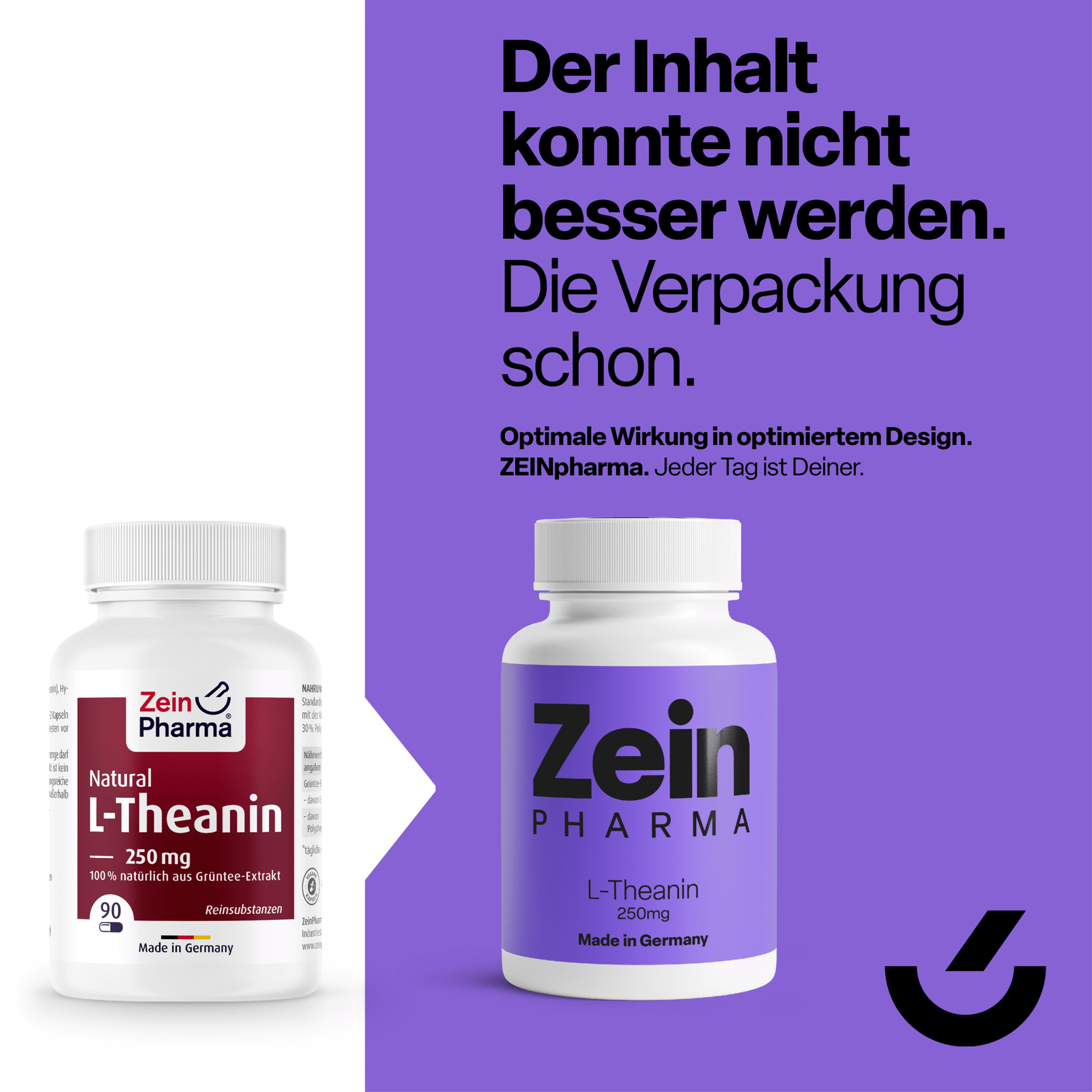 Zein Pharma L-Theanin Natural - 250mg - 90 caps new package