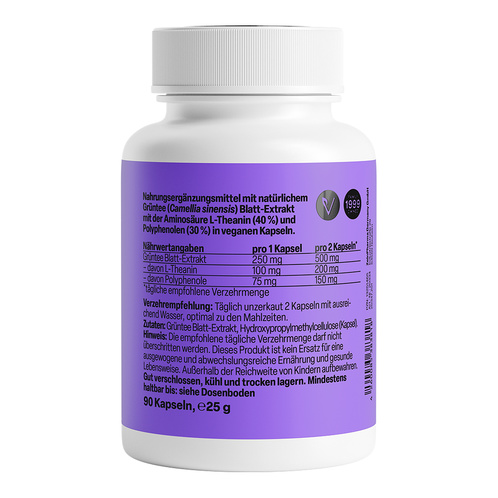 Zein Pharma L-Theanin Natural - 250mg - 90 caps sudetis