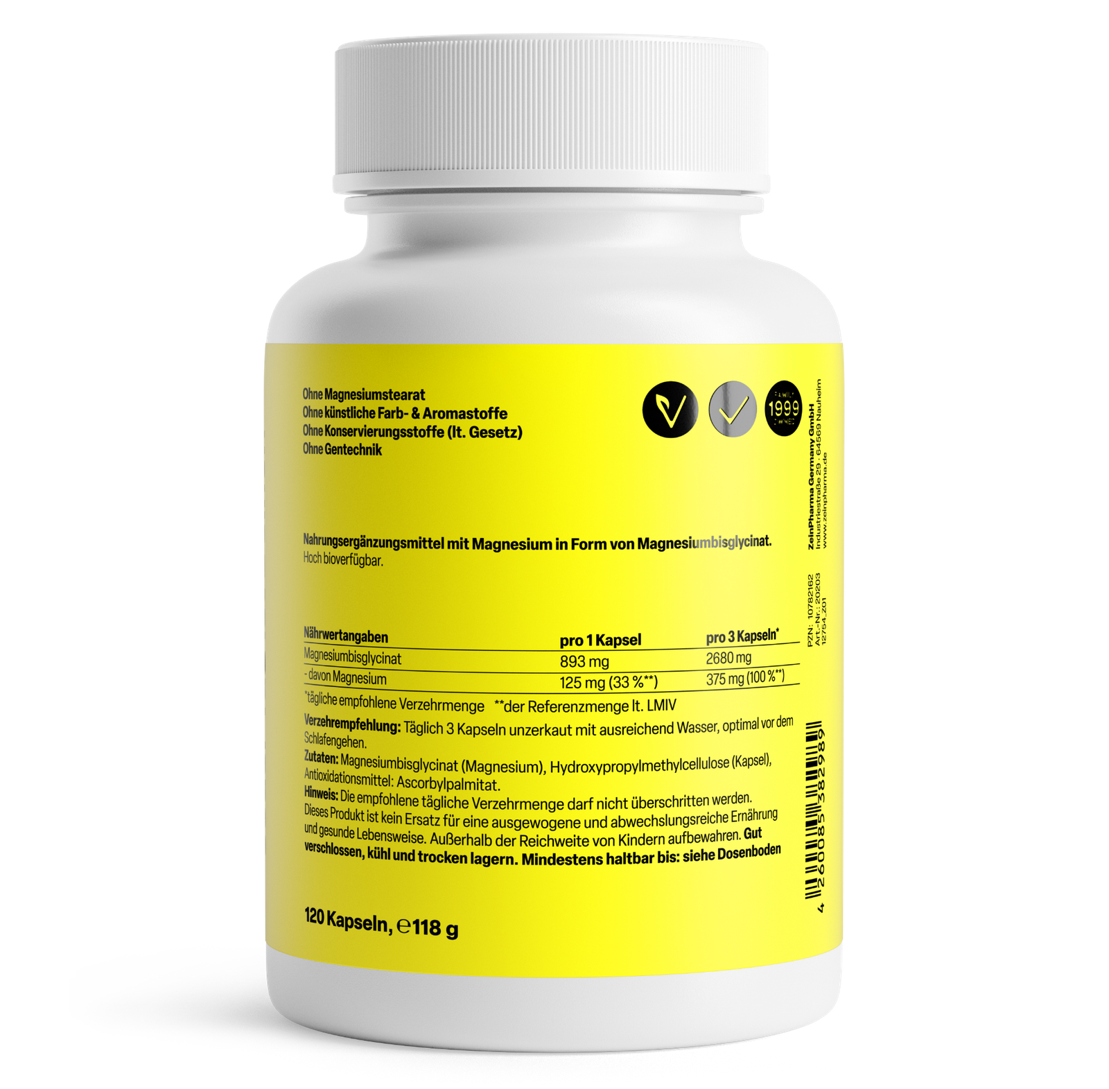 Zein Pharma Magnesium Chelate, 375mg - 120 caps sudetis