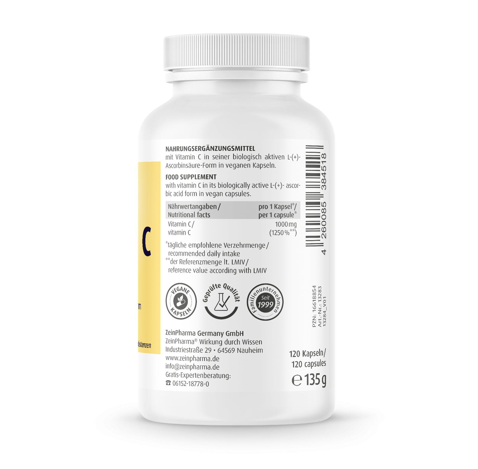 Zein Pharma Vitamin C 1000 mg 120 caps sudetis