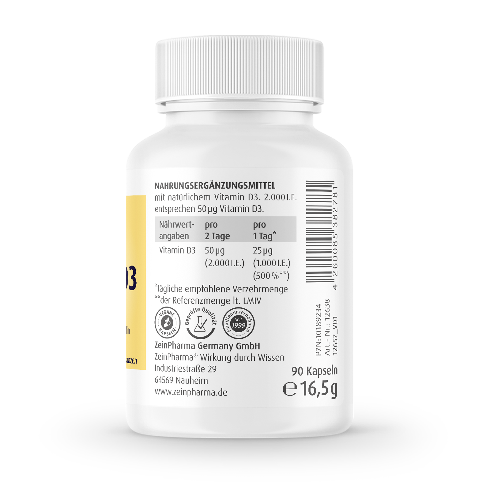 ZeinPharma Vitamin D3 2000 IU 90 caps sudetis