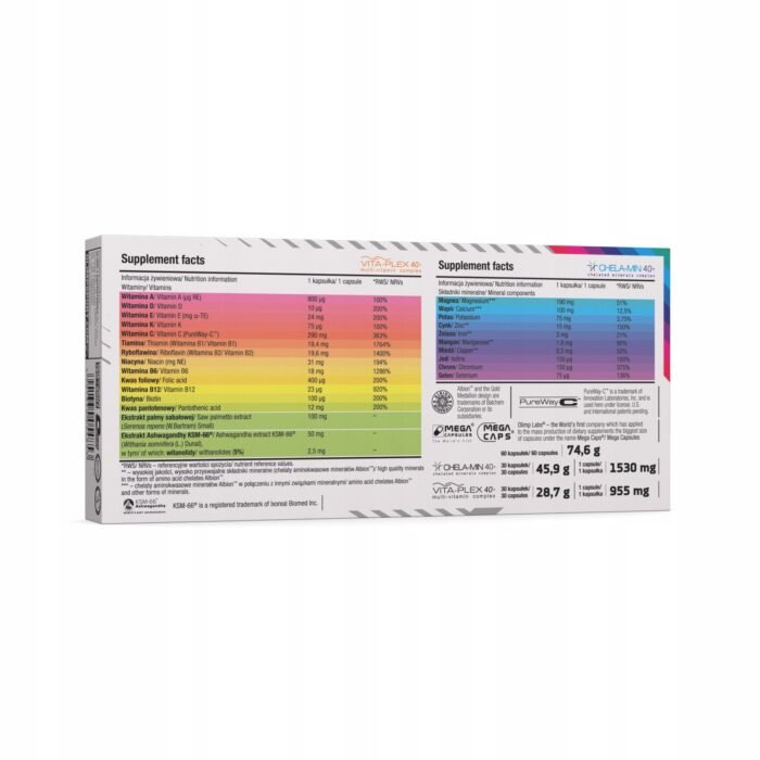 Olimp Vita-Min Multiple Sport 40+ 60caps | Vitaminai-Mineralai 40+su Saw Palmetto ir Ašvaganda KSM-66 - Image 2