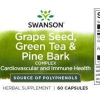 Swanson Grapeseed, Green Tea & Pine Bark 60 caps - Image 2
