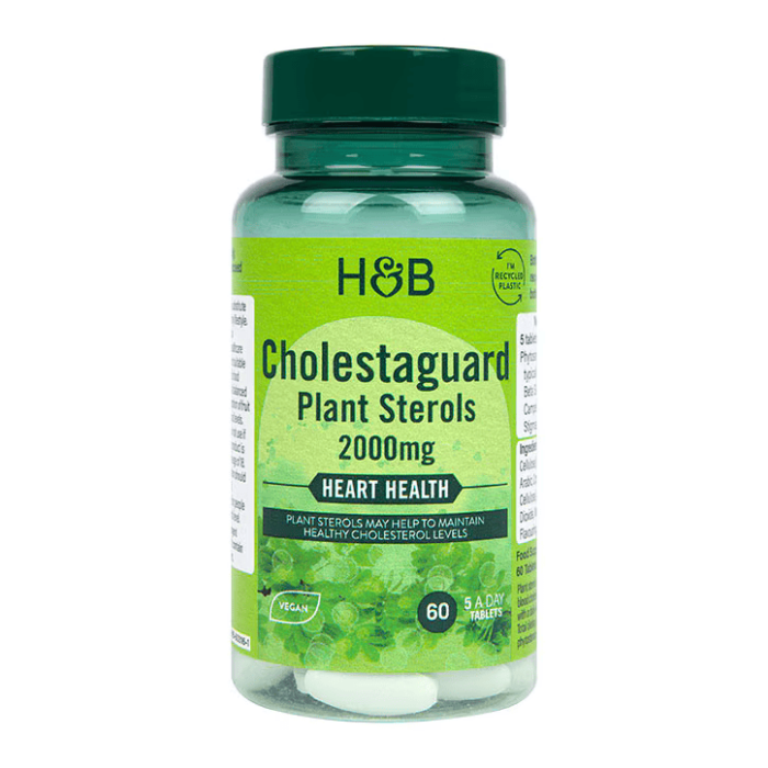 H&B CholestaGuard Plant Sterols, 2000mg - 60 tablets