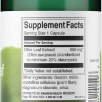 Swanson Olive Leaf Extract 500mg 60 caps - Image 2