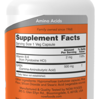 NOW Foods GABA 500mg 200 vcaps - Image 3