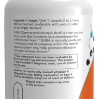 NOW Foods GABA 500mg 200 vcaps - Image 2