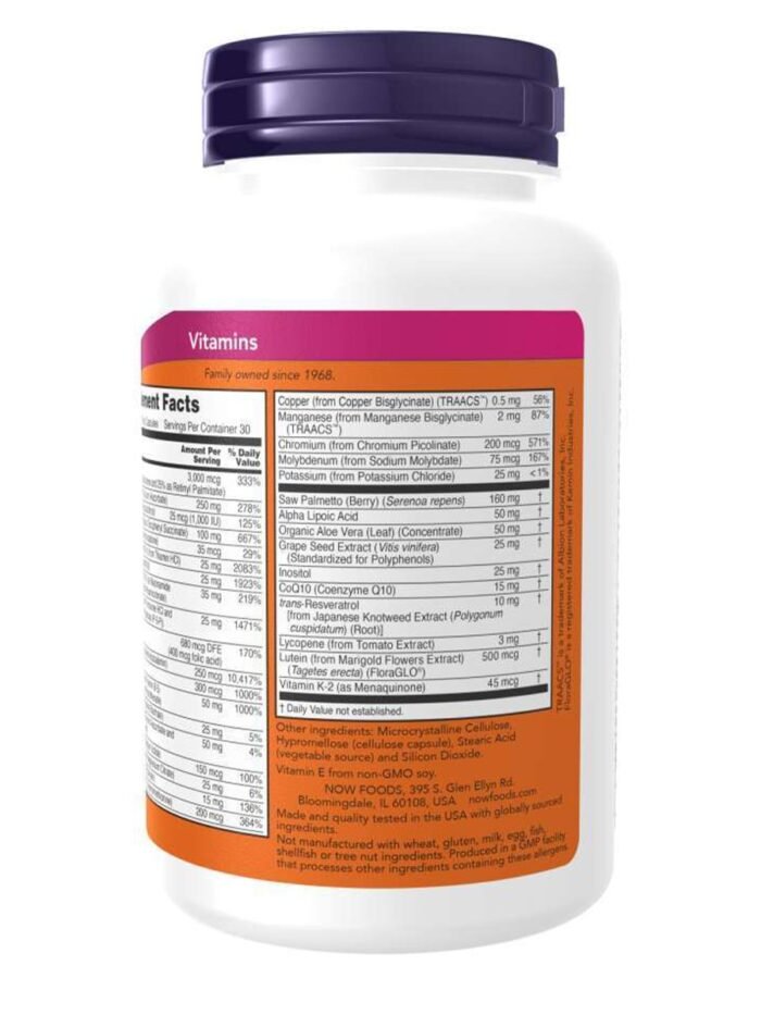 NOW Foods ADAM Multi-Vitamin for Men - 90 vcaps - Image 3