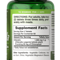 Puritans Pride Natural Chlorella 500mg 120 tabl. - Image 3