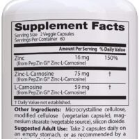 Doctor's Best PepZin GI - 120 vcaps | Zinc-L-Carnosine Complex - Image 2