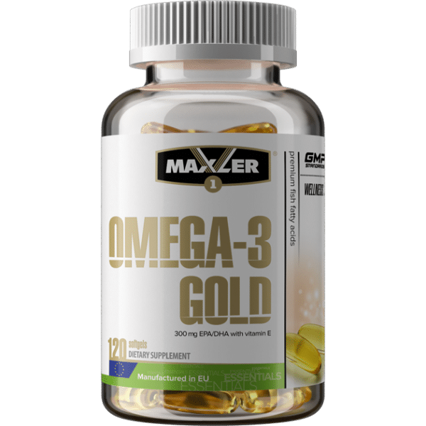 Maxler Omega3 GOLD 120caps. aukščiausios kokybės maisto