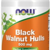 NOW Black Walnut Hulls 500mg 100 Kapsulių