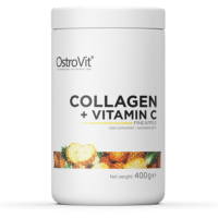 OstroVit Collagen + Vitamin C 400 g Hidrolizuotas Jautienos Kolagenas su vitaminu C