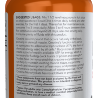 NOW Foods Creatine Monohydrate, Pure Powder - 227 grams - Image 2