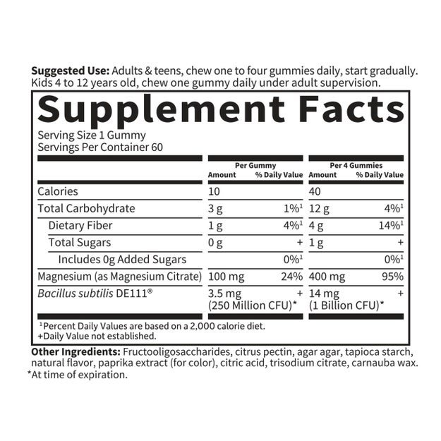 Garden of Life Magnesium with Pre & Probiotics Gummies Orange Creme 60 Gummies - Image 6