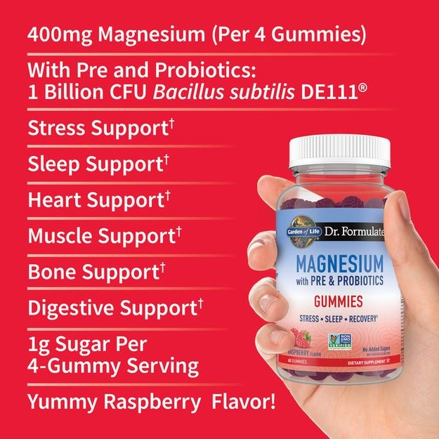 Garden of Life Magnesium with Pre & Probiotics Gummies Orange Creme 60 Gummies - Image 7