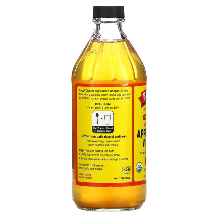 Bragg Organic Apple Cider Vinegar with The 'Mother', Raw-Unfiltered 473 ml - Image 3