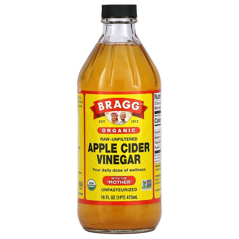 Bragg Organic Apple Cider Vinegar with The 'Mother', Raw-Unfiltered 473 ...