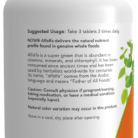 NowFoods Alfalfa 650 mg 250 tablets - Image 3
