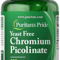 Puritan's Pride Chromium Picolinate 200 mcg Yeast Free 100 tablets