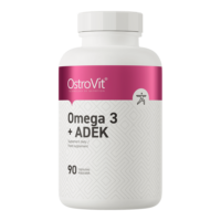 OstroVit Omega 3 + ADEK 90 - riebaluose tirpstantys vitaminai