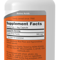Now Foods Taurine 500 mg Veg Capsules - Image 2
