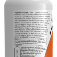 Now Foods Taurine 500 mg Veg Capsules - Image 3