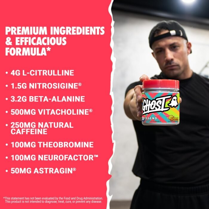 Ghost Legend V3 Pre-Wworkout 30 servings (435g)  Lemon Crush - Image 2