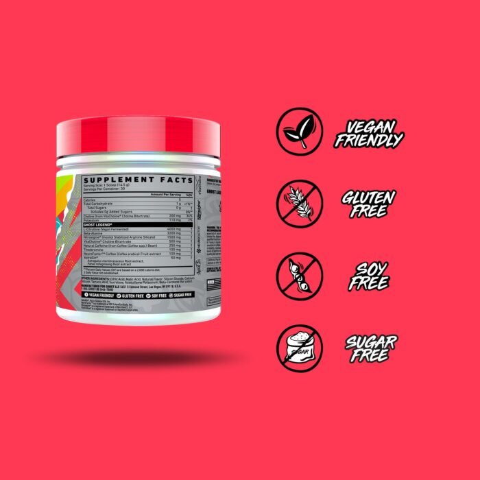 Ghost Legend V3 Pre-Wworkout 30 servings (435g)  Lemon Crush - Image 3