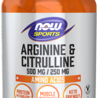NOW Arginine 500mg & Citrulline 250mg 120 Veg. Capsules