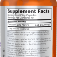 NOW Beta Alanine 750mg 120 caps - Image 2