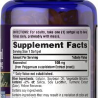 Puritan's Pride Resveratrol 100 mg 60 rapid release softgels - Image 3
