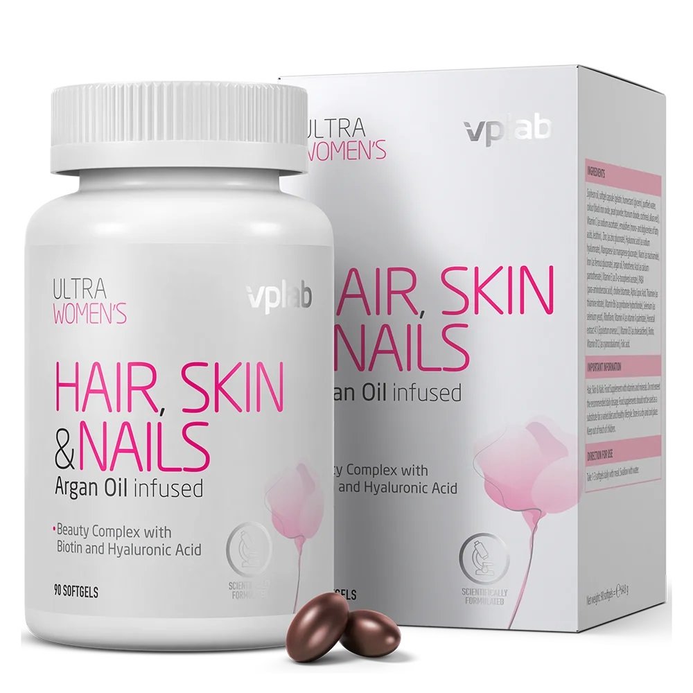 VPLab Ultra Women’s Hair, Skin & Nails – 90 minkštų kapsulių