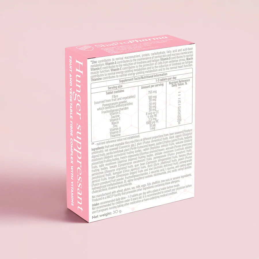 Shapropharma – Hunger Suppressant 30 tablets - Image 4