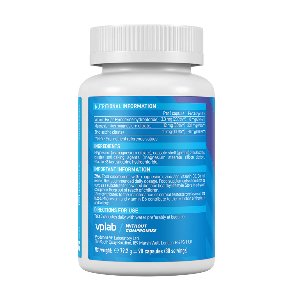 Vplab ZMA 90 capsules - Image 3
