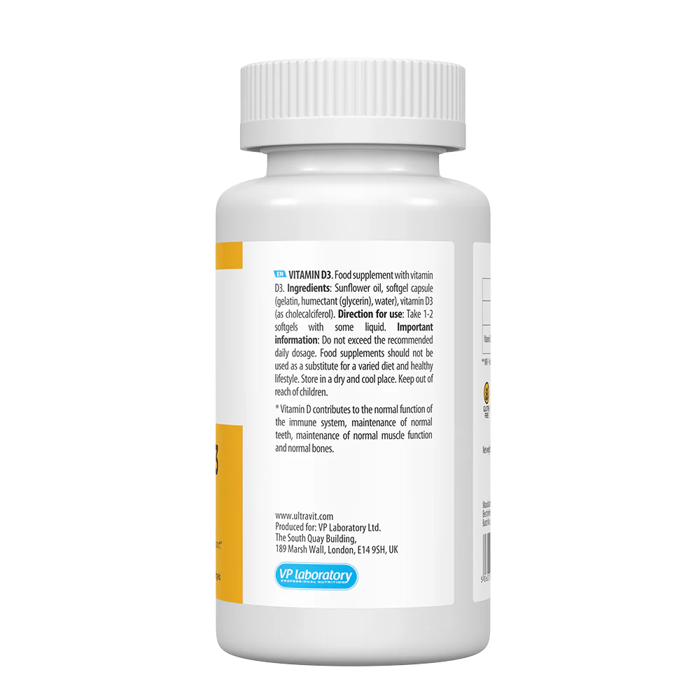 UltraVit Vitamin D3 2000 IU 180 softgels - Image 5