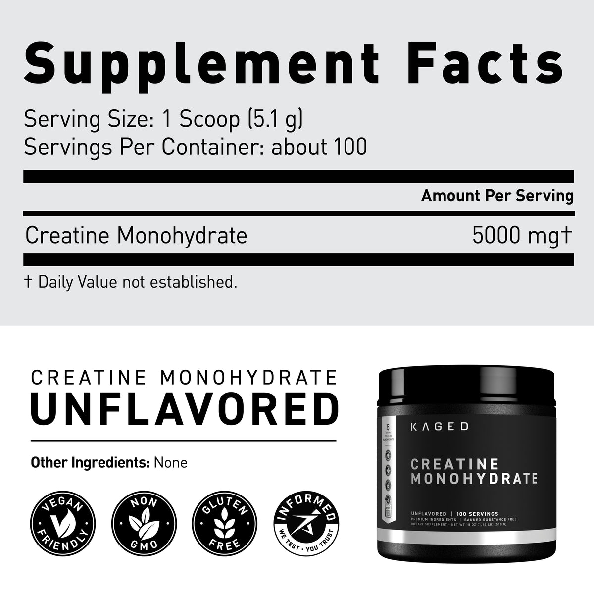 Kaged Muscle Creatine Monohydrate - 510 grams - Image 7