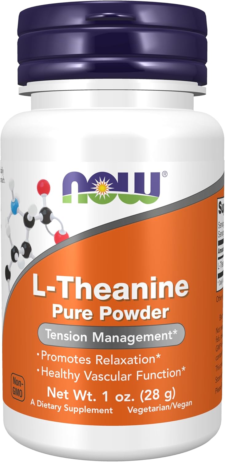 NOW Foods L-Theanine, Pure Powder - 28 grams - Image 2