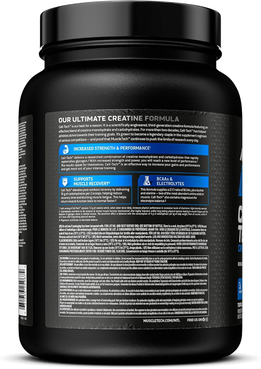 MuscleTech Cell-Tech™ Creatine, Tropical Citrus Punch, Powder, 2,27 kg - Image 7