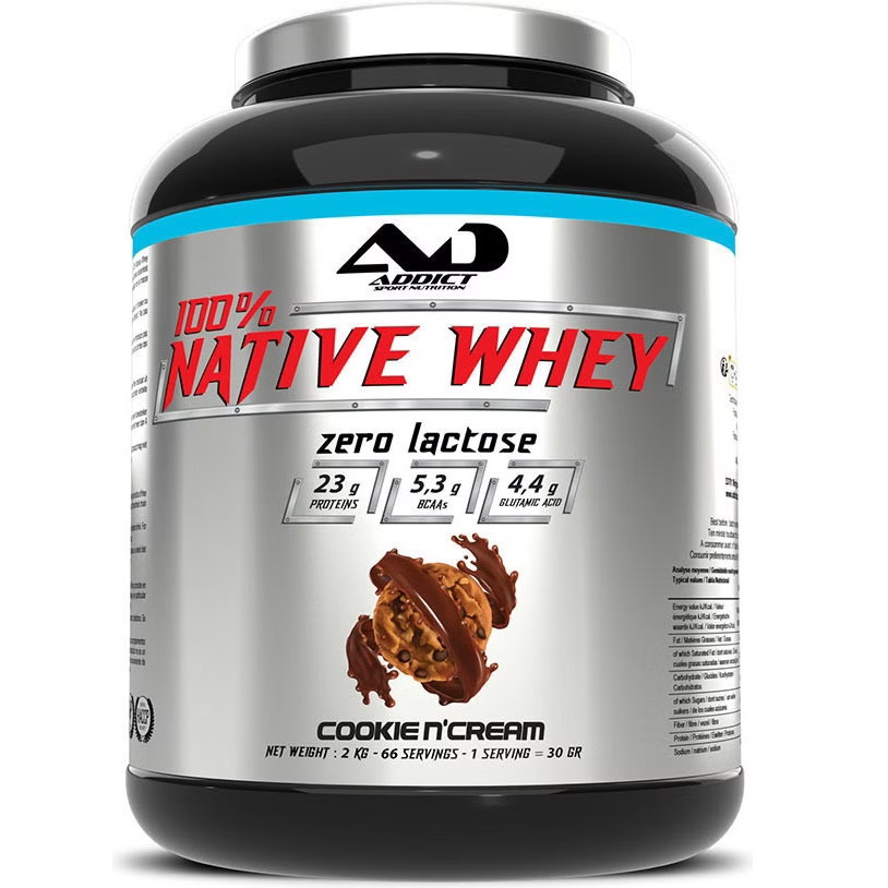 Addict Sport Nutrition 100% Native Whey Zero Lactose - 2000 grams